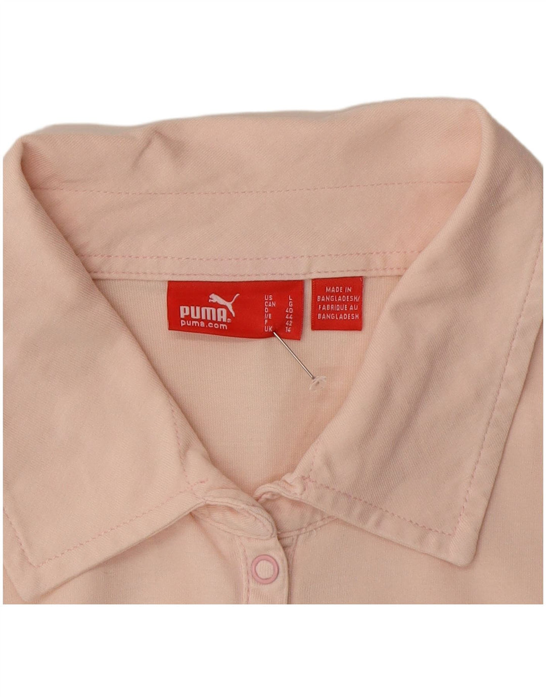 Puma Polo de manga larga para mujer, talla 40, color rosa medio