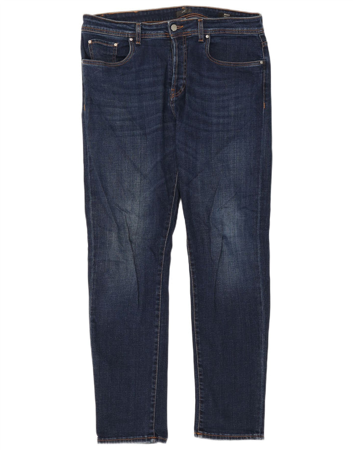 LIU JO Vaqueros rectos de corte regular para hombre W38 L32 Algodón azul