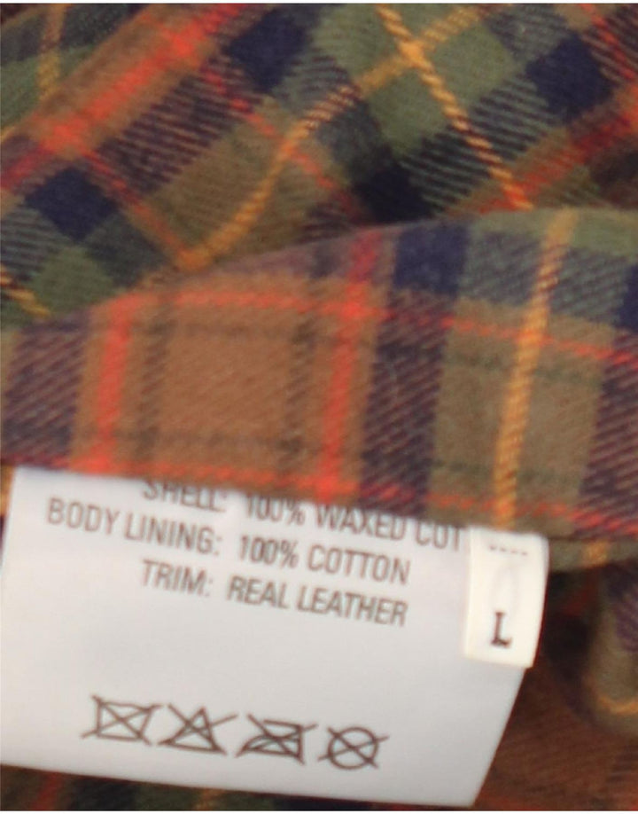Michael Mortell Chaqueta de algodón encerado para hombre UK 40 Grande Algodón marrón