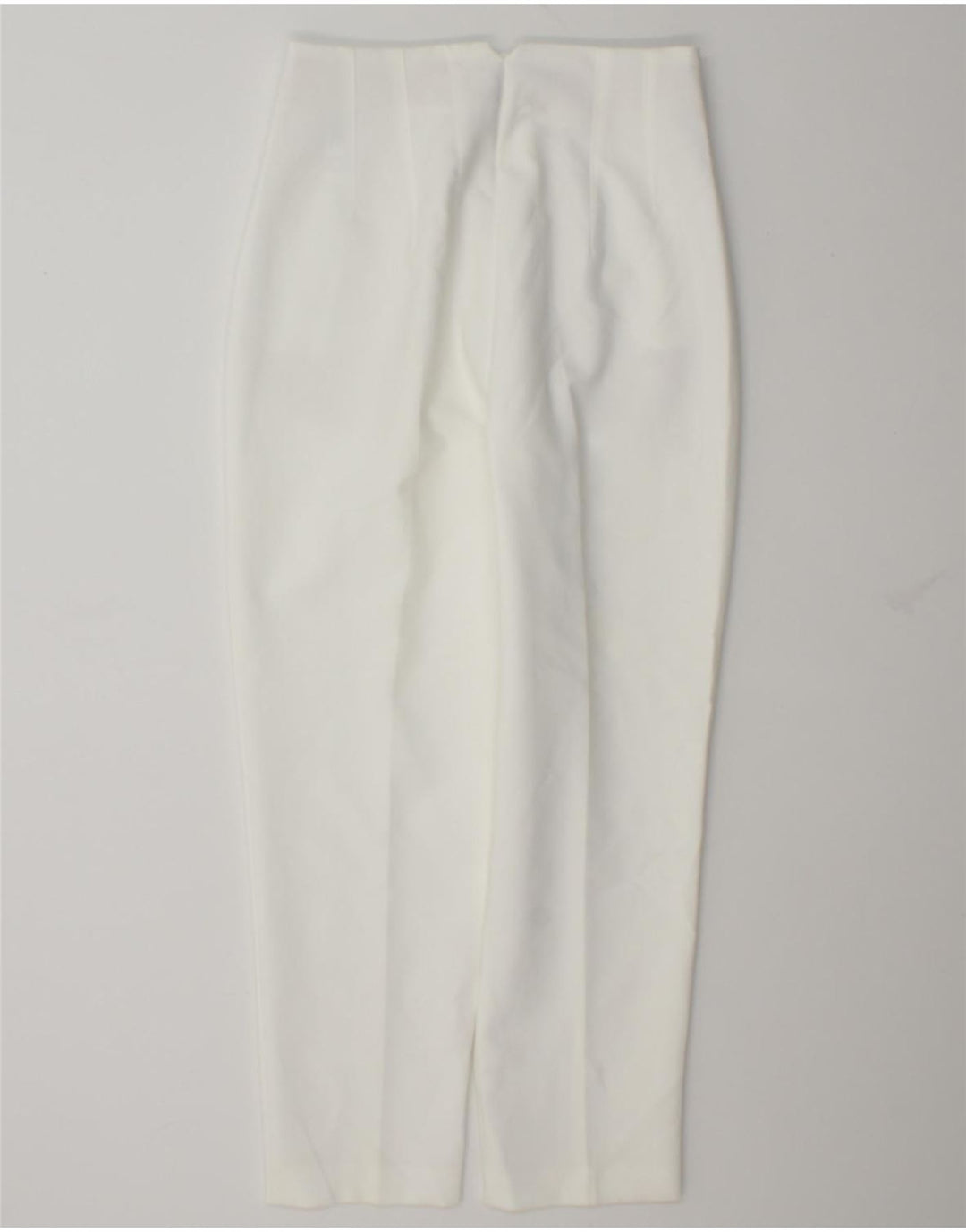 Zara Mujer Pantalón De Traje Tapered Mediano W28 L27 Poliéster Blanco