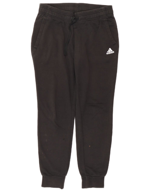 Adidas Pantalones de chándal para mujer Joggers UK 8/10 Small Black Cotton