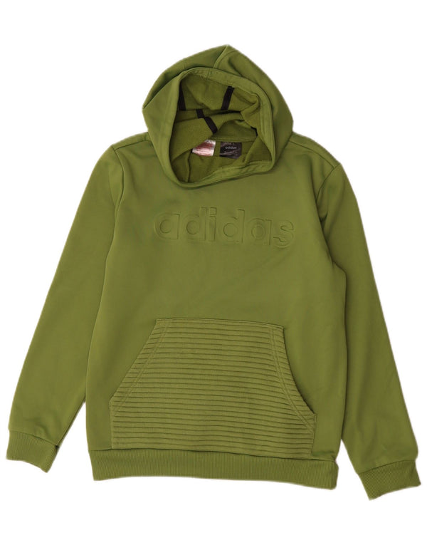 Adidas Climawarm Graphic Sudadera con capucha para niños 11-12 años Caqui Poliéster
