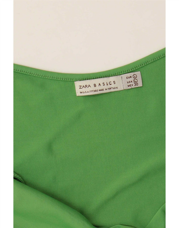 Zara Mujer Crop Cami Top UK 44 Grande Verde