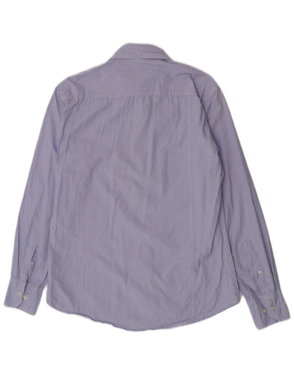 Camisa Kappa Hombre Large Azul Rayas Algodón
