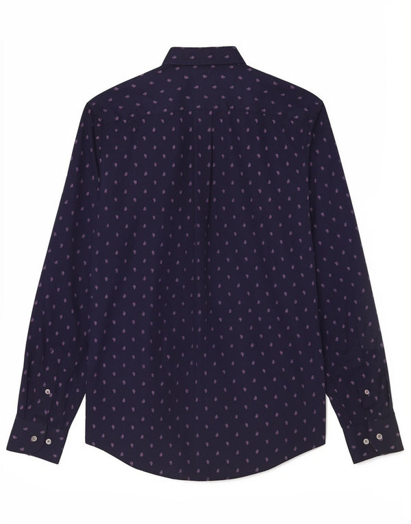 Camisa Tommy Hilfiger Hombre Algodón Paisley Azul Marino Mediano