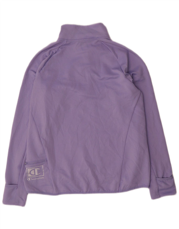 Champion - Chándal con cremallera y cuello para mujer, talla 40, color morado