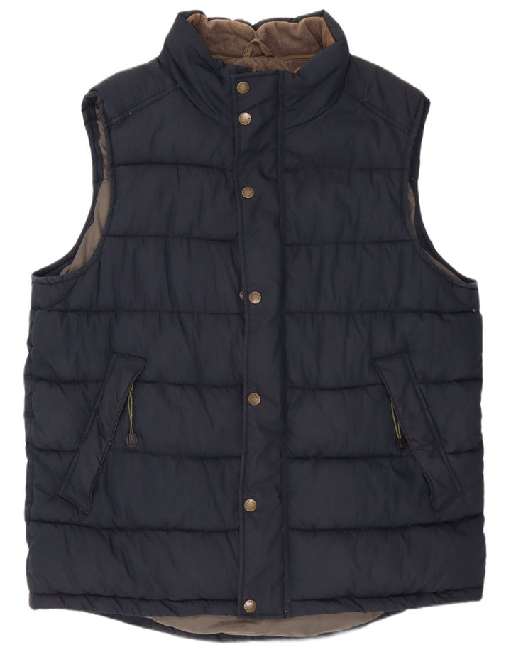FAT FACE Chaleco acolchado para hombre UK 42 XL Azul marino Poliéster