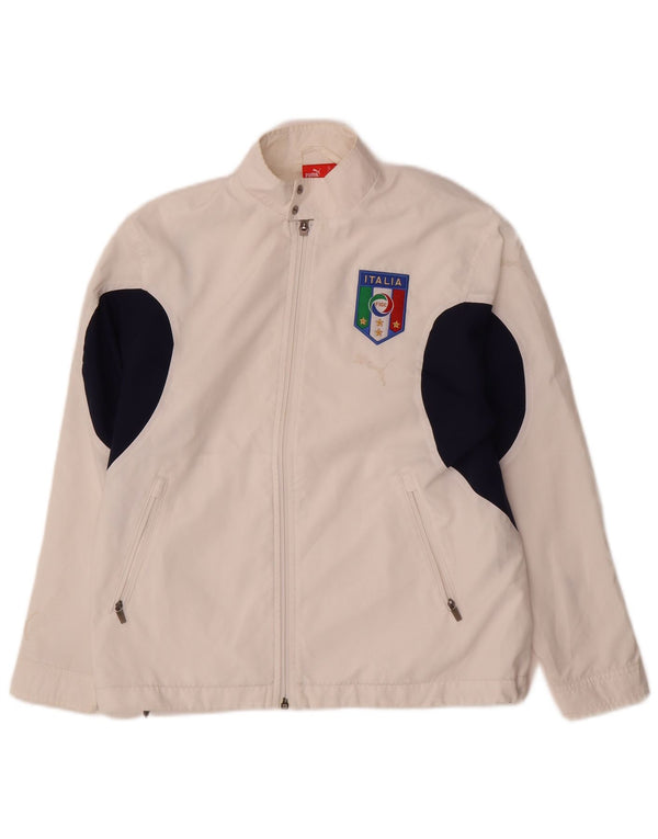 Puma Boys Italia Graphic Chándal Top Chaqueta 11-12 años Blanco Colorblock