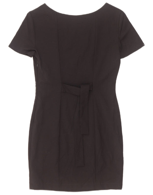 Stefanel Vestido tubo para mujer IT 42 Mediano Negro Lana nueva