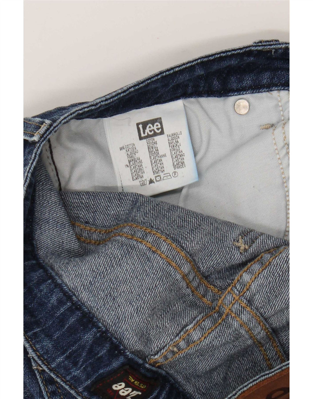 Vaqueros Lee Cameron Rectos para Hombre W30 L29 Algodón Azul