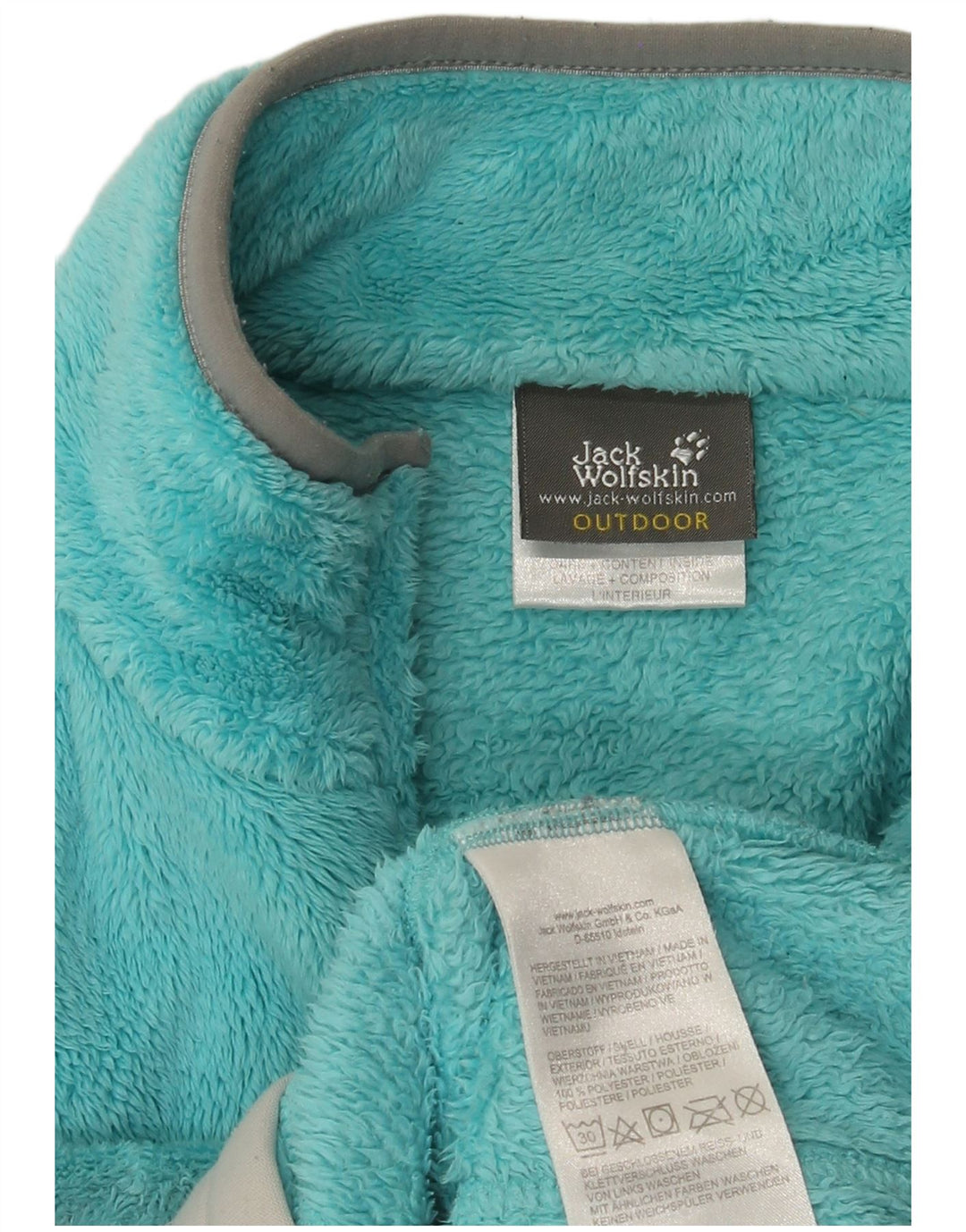 Jack Wolfskin Chaqueta polar para mujer UK 44 Poliéster azul medio