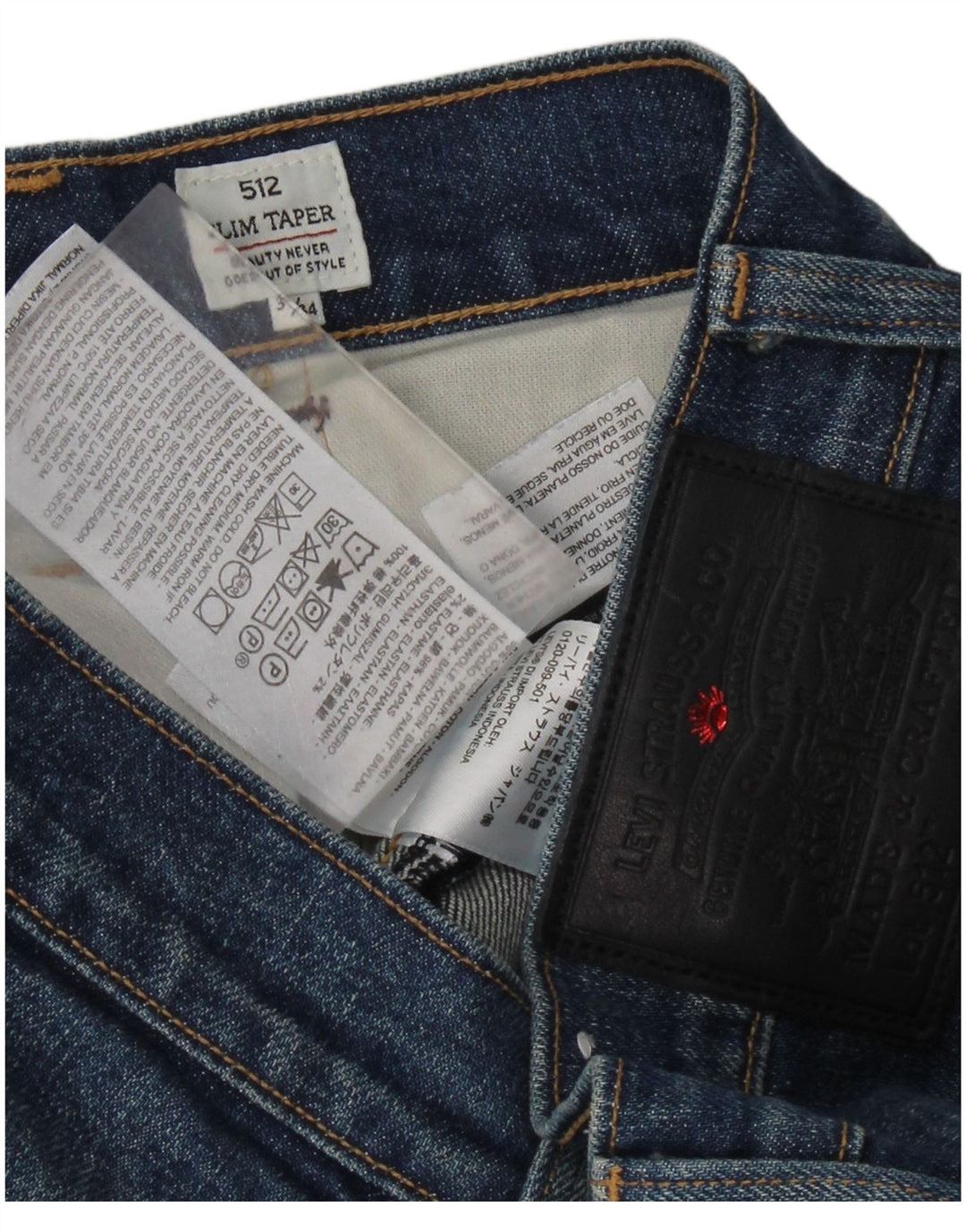 LEVI'S Jeans 512 Slim Tapered para hombre W31 L34 Algodón azul