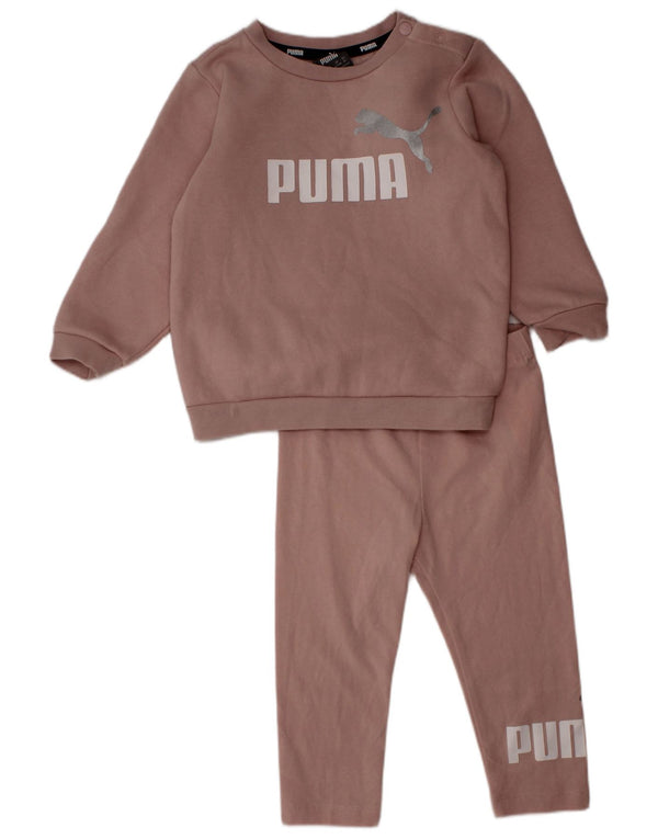 Puma Chándal completo gráfico para bebés niñas 9-12 meses Algodón rosa