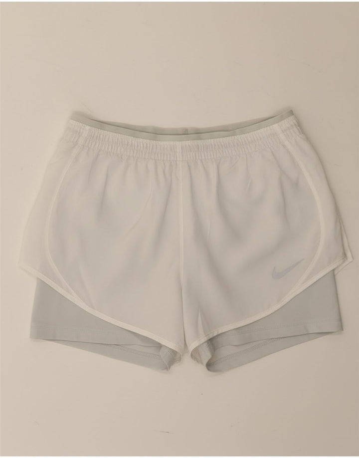 Nike - Falda pantalón para mujer (talla 10), color blanco