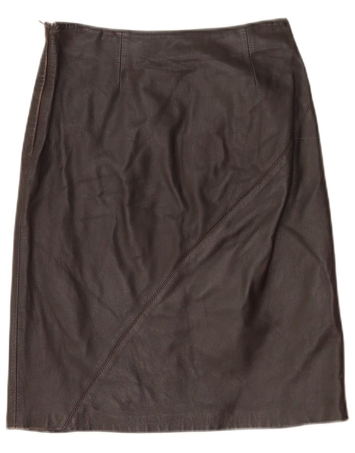 Falda de cuero para mujer Lorena Antoniazzi IT 42 Medium W26 Cuero marrón