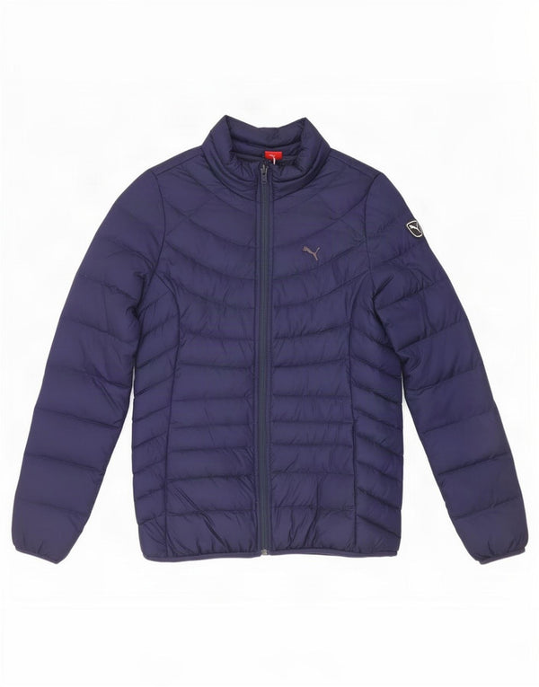 Puma Chaqueta acolchada para mujer UK 10 Small Azul marino Nylon