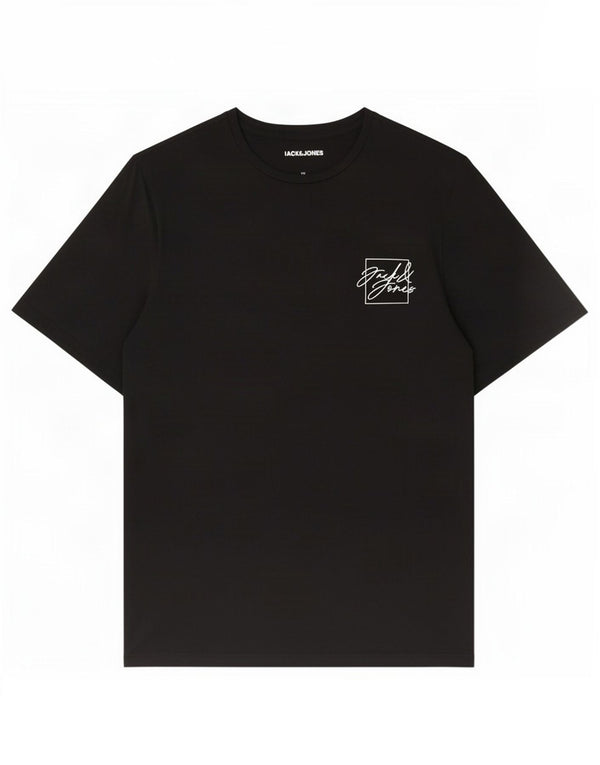 Jack & Jones - Camiseta gráfica para hombre, talla mediana, algodón negro