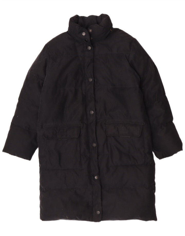 Belfe Abrigo acolchado holgado con capucha para mujer IT 40 Small Poliéster negro