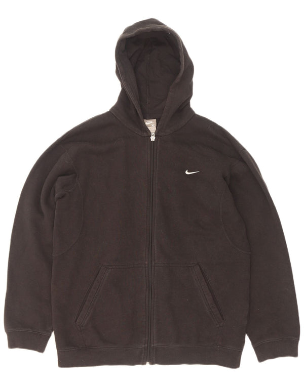 Nike Sudadera con capucha y cremallera para niños 13-14 años XL Algodón negro