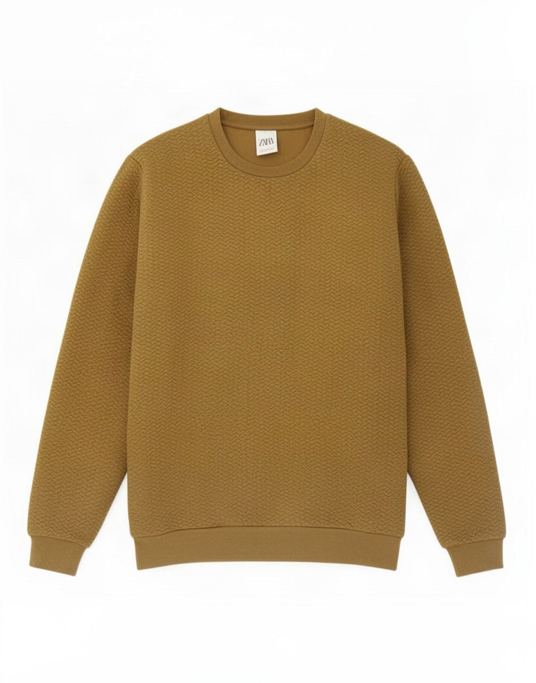 Zara Hombre Sudadera Jumper Small Caqui