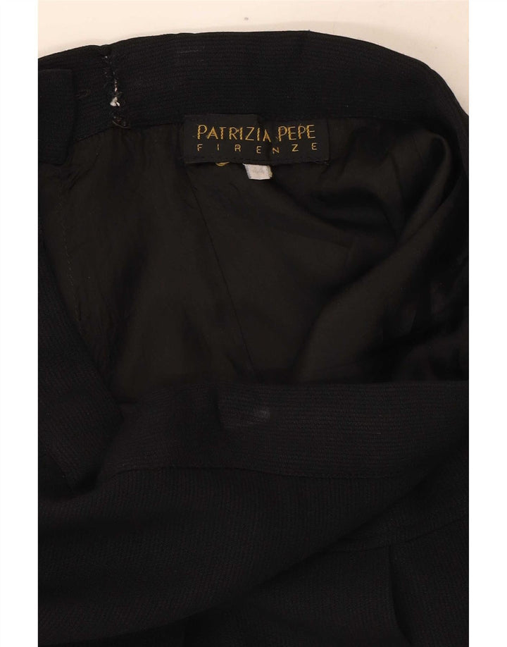Patrizia Pepe Falda Plisada Acampanada para Mujer IT 44 Medium W28 Negro