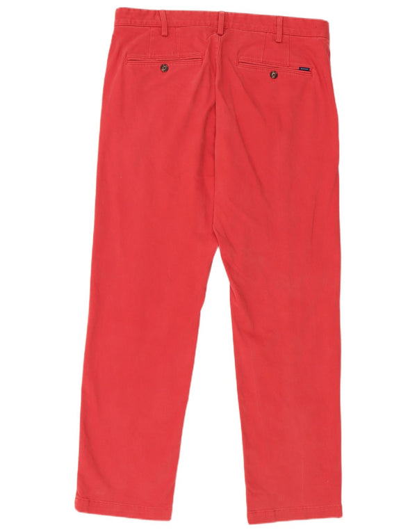 Gant Pantalón chino recto regular para hombre W34 L30 Algodón rojo