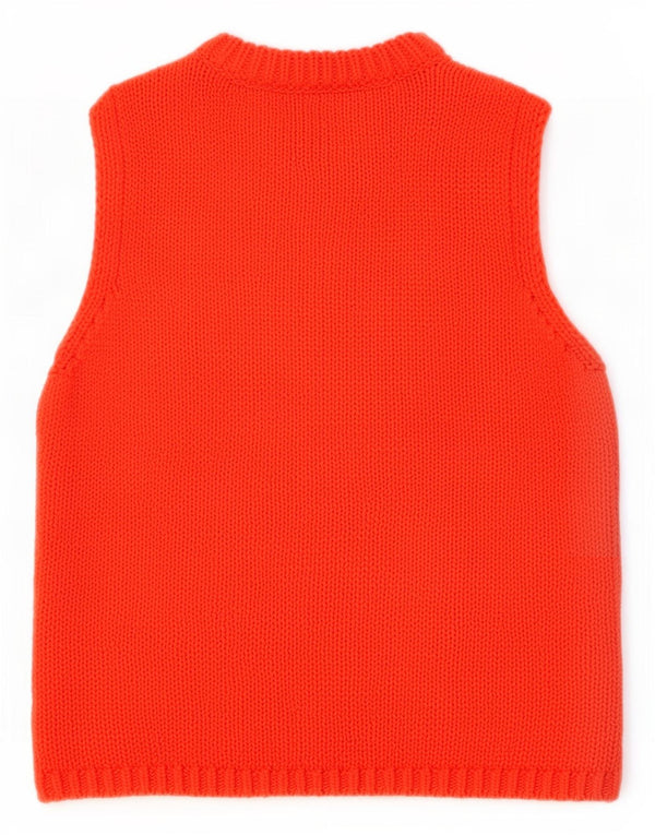 Zara Mujer Crop Vest Tank Top Reino Unido 8 Pequeño Algodón Rojo