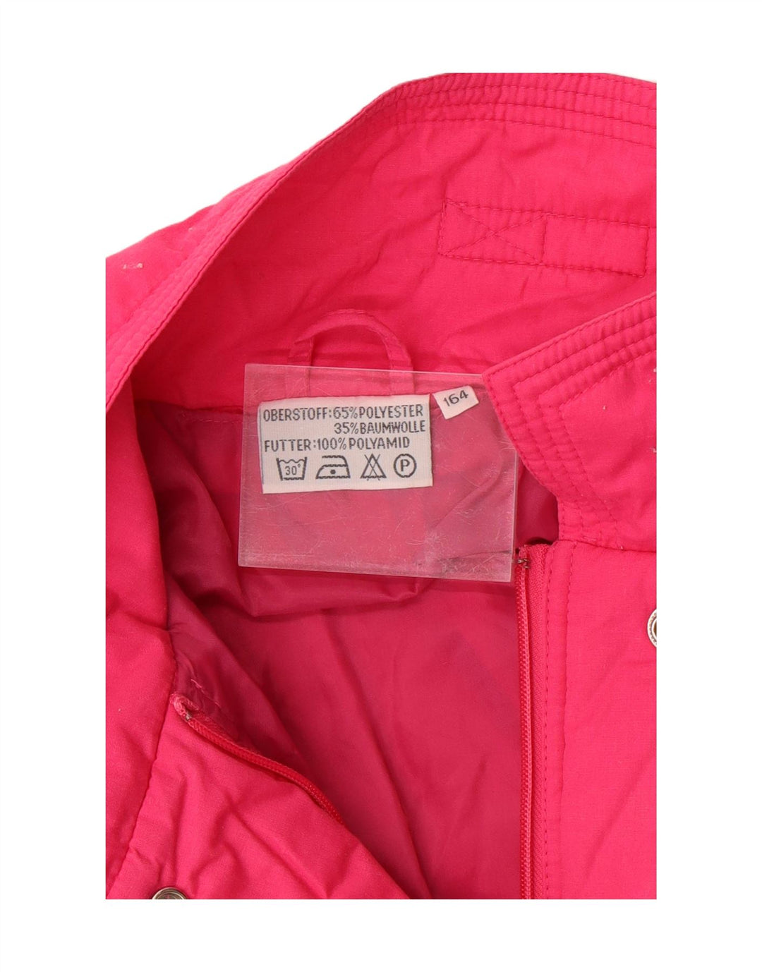 VINTAGE Womens Oversized Padded Jacket UK 18 XL Pink Polyester Vintage Vintage and Second-Hand Vintage from Messina Hembry 