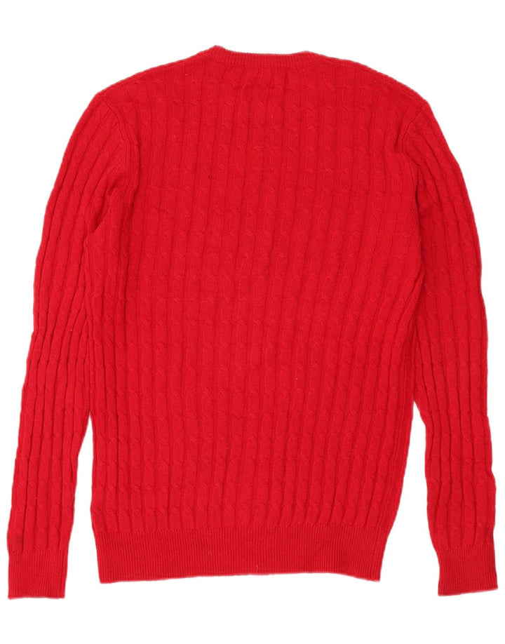 Jack Wills Jersey De Cuello Redondo Para Hombre Pequeño De Lana Roja