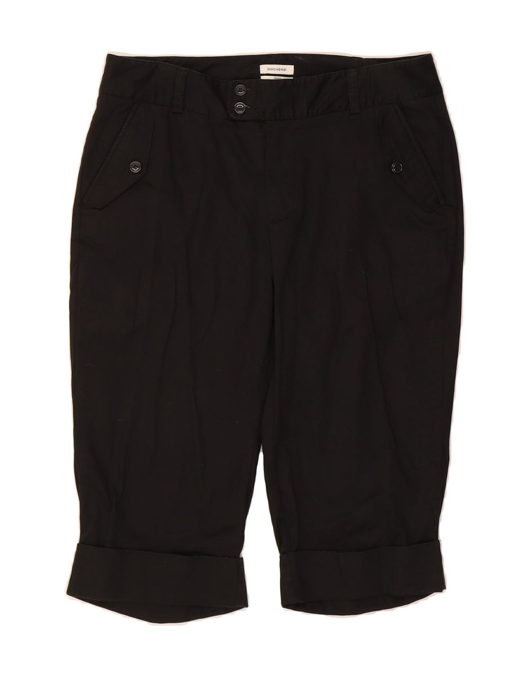 DOCKERS Womens Casual Shorts US 12 Large W32  Black Cotton Vintage Dockers and Second-Hand Dockers from Messina Hembry 