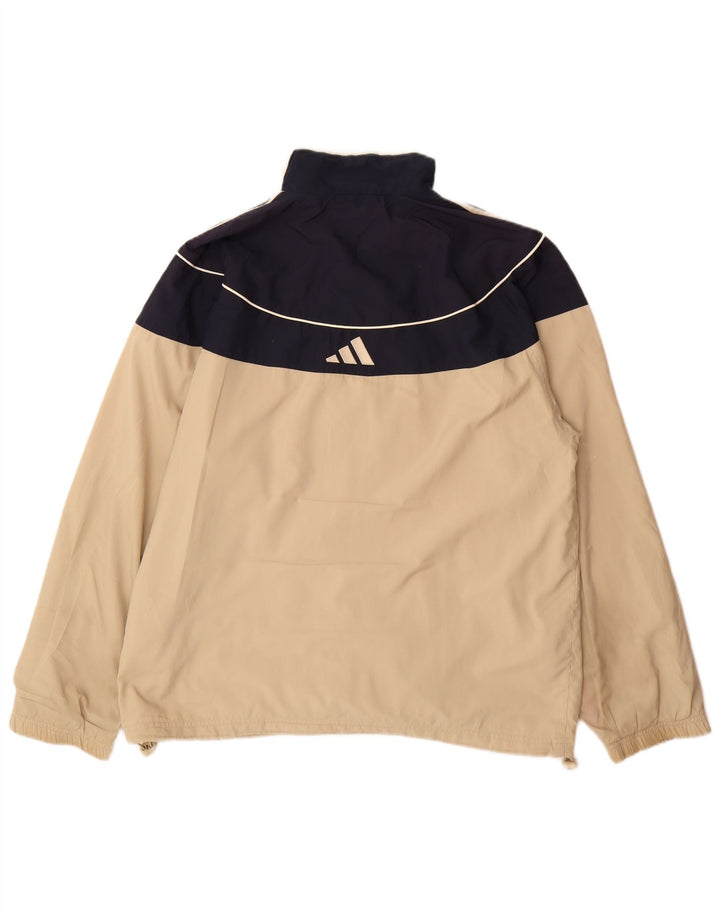 Adidas Hombre Chándal Top Chaqueta Grande Beige Colorblock Poliéster
