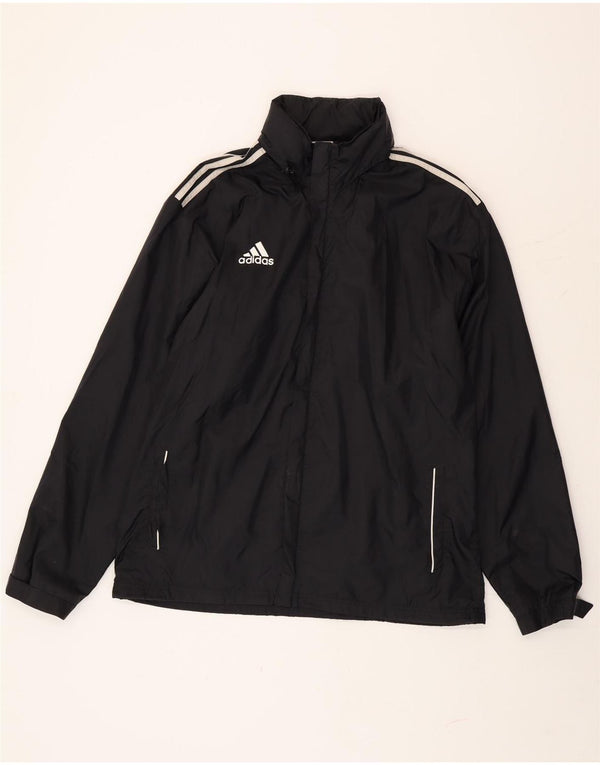 Adidas Chaqueta impermeable con capucha para hombre UK 48/50 XL Nylon negro