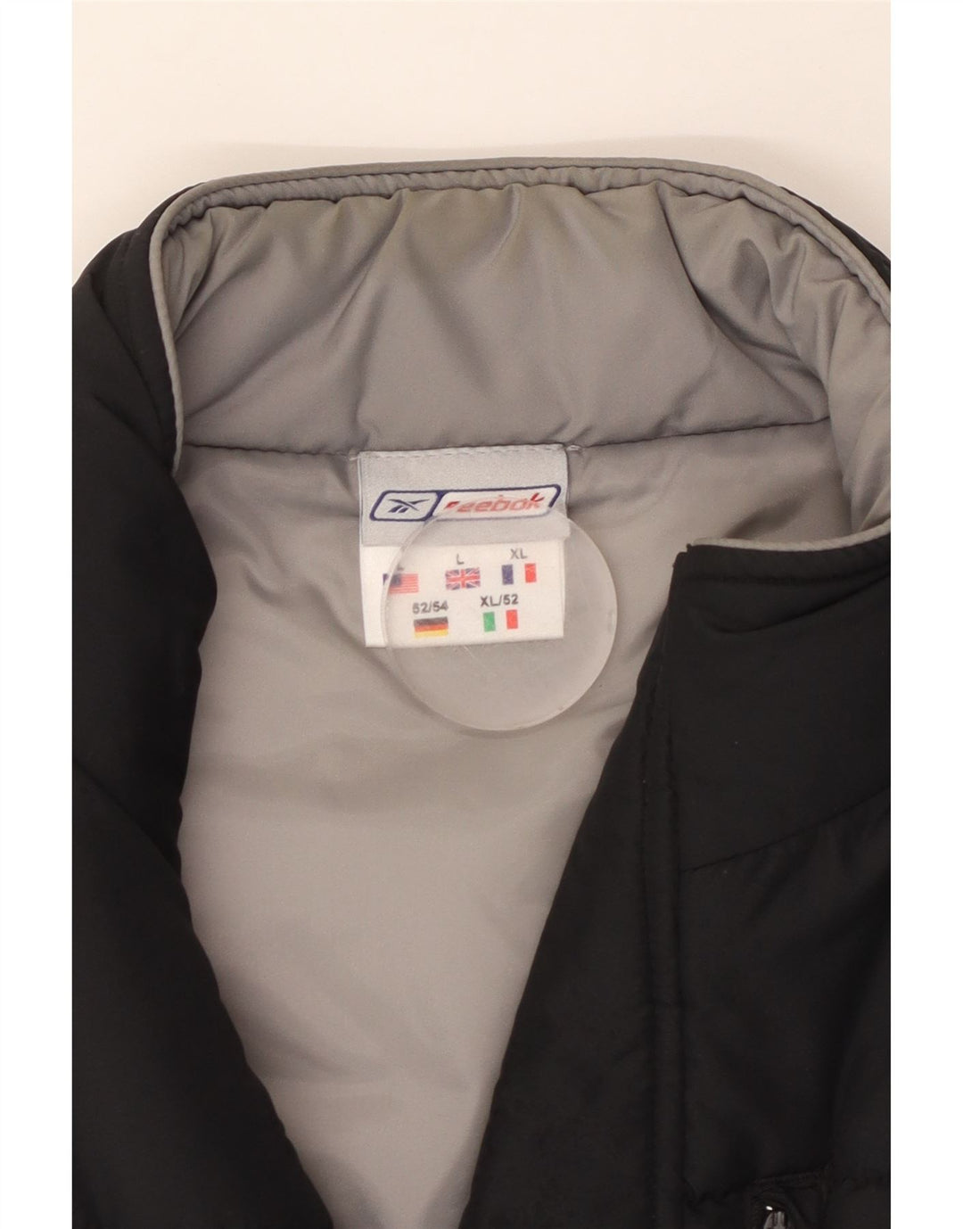 REEBOK Chaleco acolchado para hombre UK 40 Large Poliéster negro