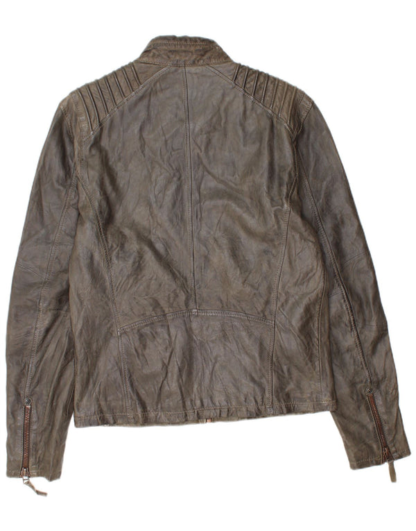 Gipsy Chaqueta de cuero para hombre UK 38 Marrón medio