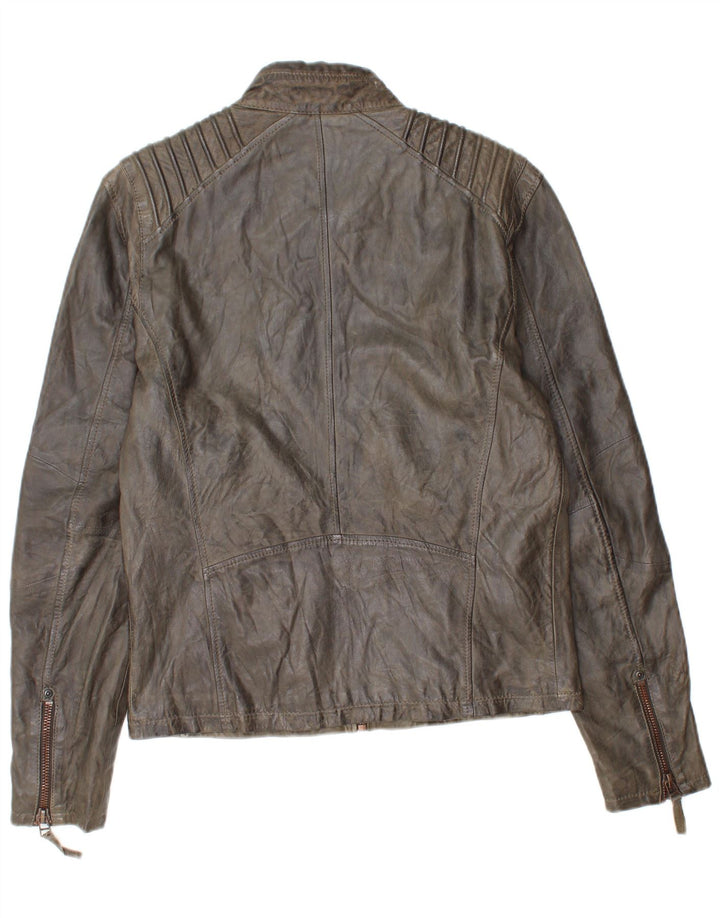 Gipsy Chaqueta de cuero para hombre UK 38 Marrón medio