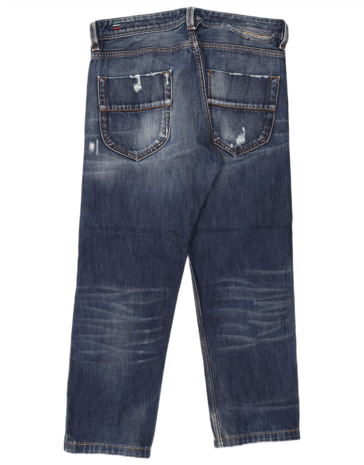 DIESEL Vaqueros rectos desgastados Heeven para hombre W32 L27 Algodón azul