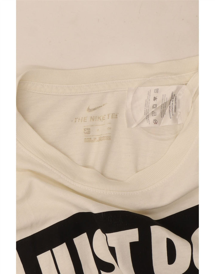 Nike - Camiseta gráfica para hombre, talla pequeña, algodón blanco