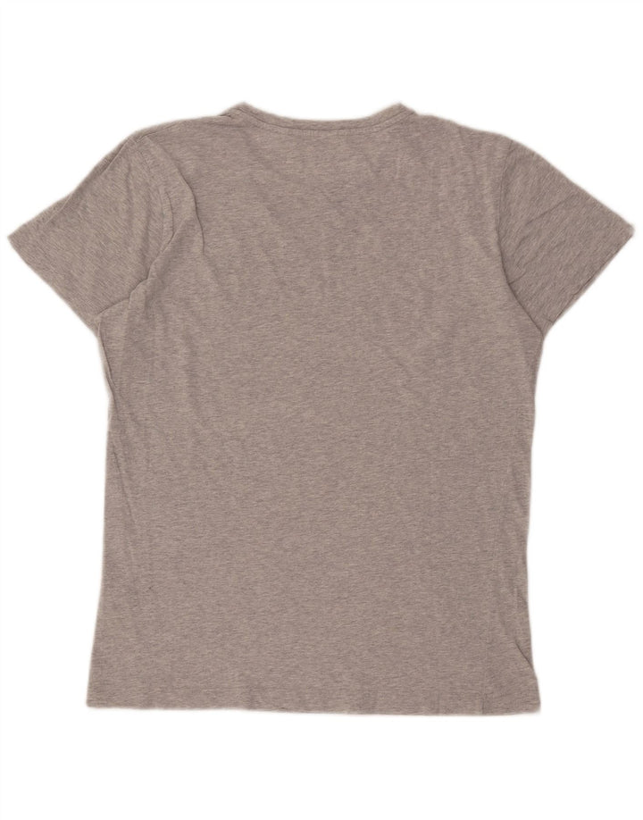 Diesel Hombre Camiseta Gráfica Top De Algodón Moteado Gris Medio