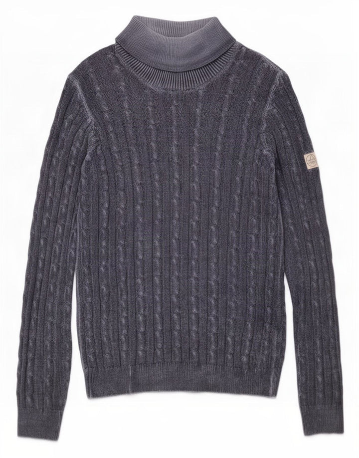 Murphy & Nye Jersey de cuello redondo para hombre de algodón azul marino mediano