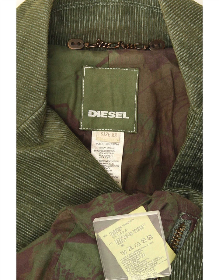 Diesel Chaqueta tipo blazer con doble botonadura para mujer UK 6 XS Poliéster verde