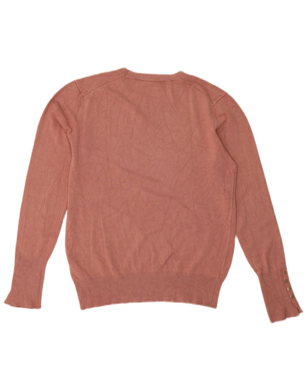 Zara Mujer Jersey Cuello Redondo Jersey UK 40 XL Viscosa Rosa