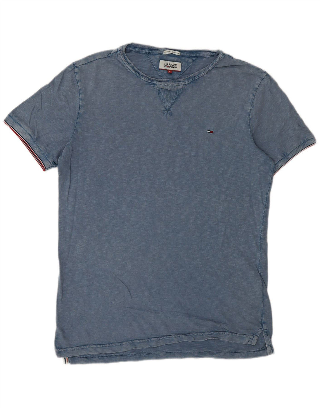 Tommy Hilfiger - Camiseta para hombre, talla grande, algodón azul