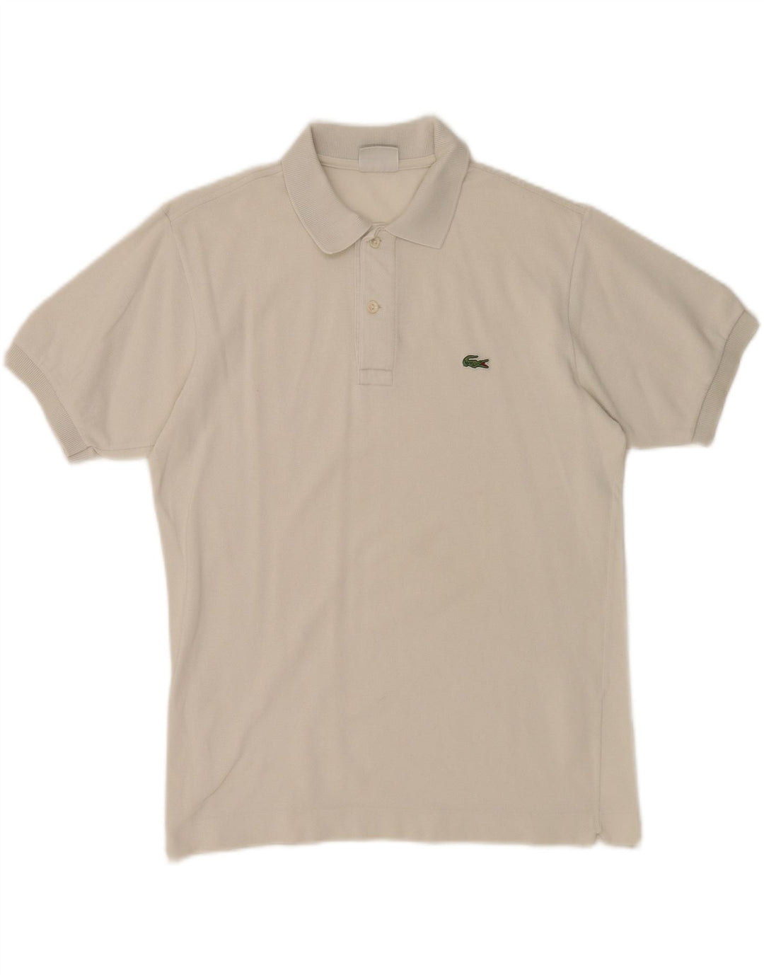 LACOSTE Polo para hombre talla 3 pequeño algodón blanco