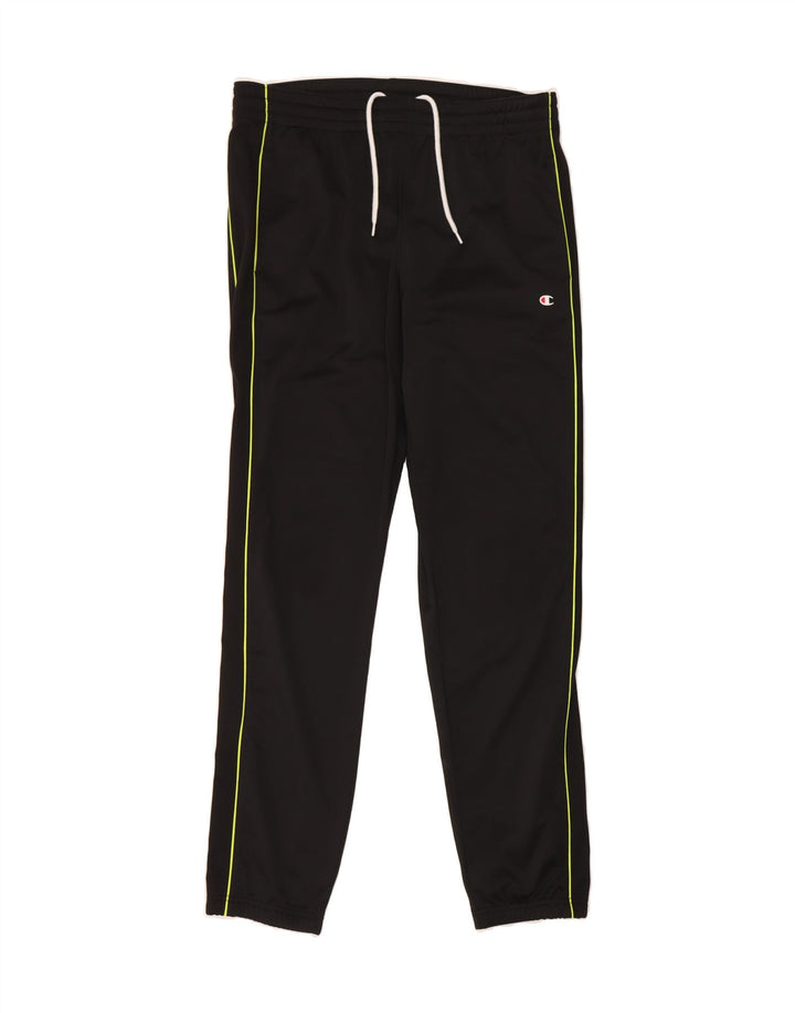 CHAMPION Mens Tracksuit Trousers Joggers Small  Black Polyester Vintage Champion and Second-Hand Champion from Messina Hembry 