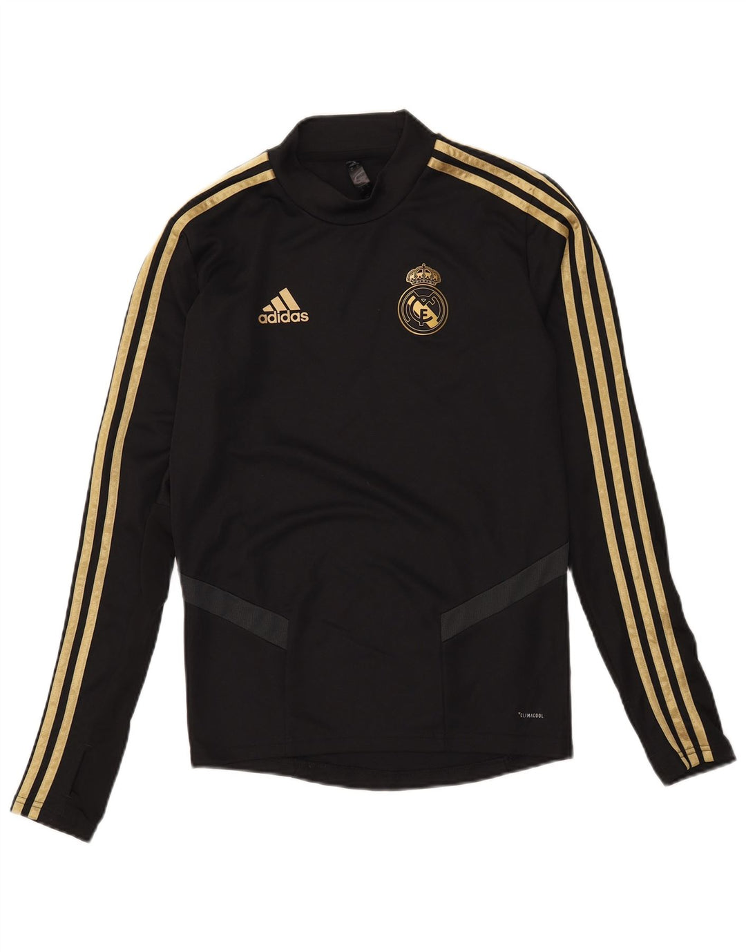 ADIDAS Hombre Real Madrid Camiseta Manga Larga XS Poliéster Negro