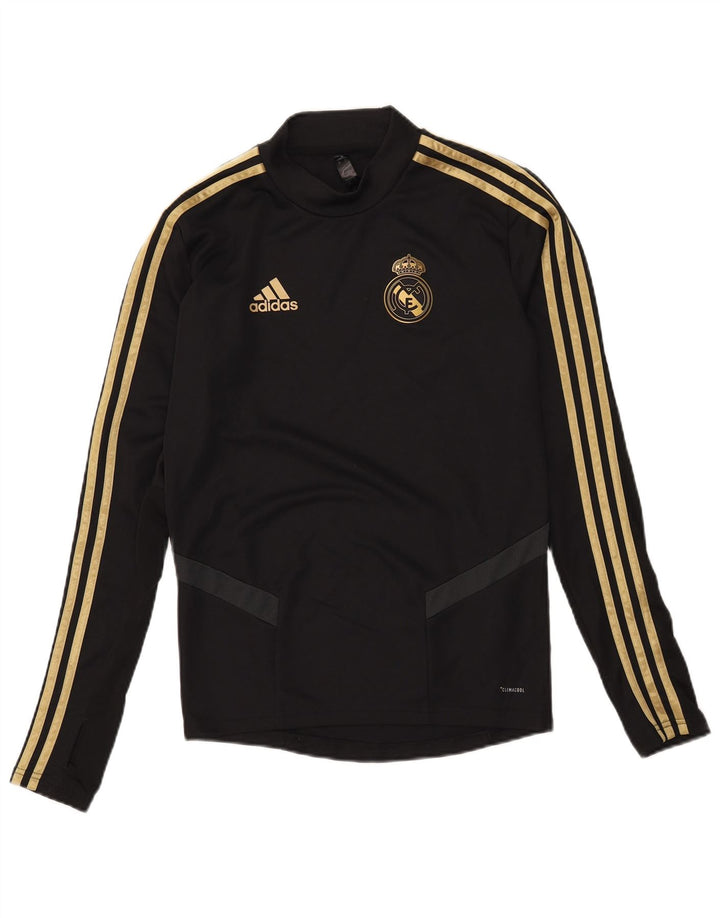 ADIDAS Hombre Real Madrid Camiseta Manga Larga XS Poliéster Negro