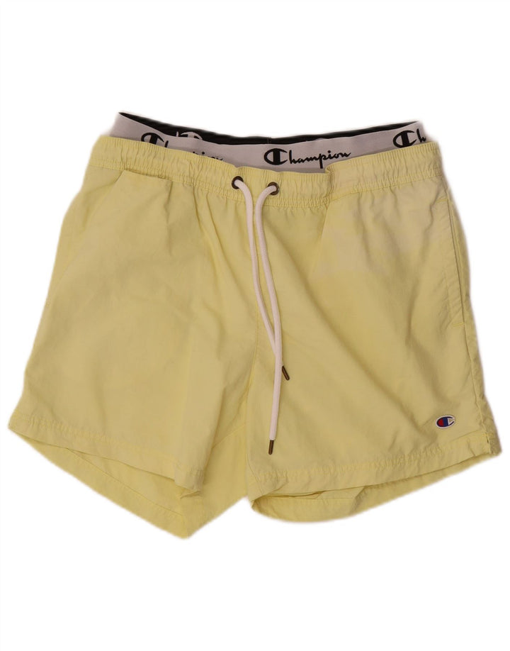 Champion Bañador Con Gráfico Para Hombre, Poliamida Amarilla Grande