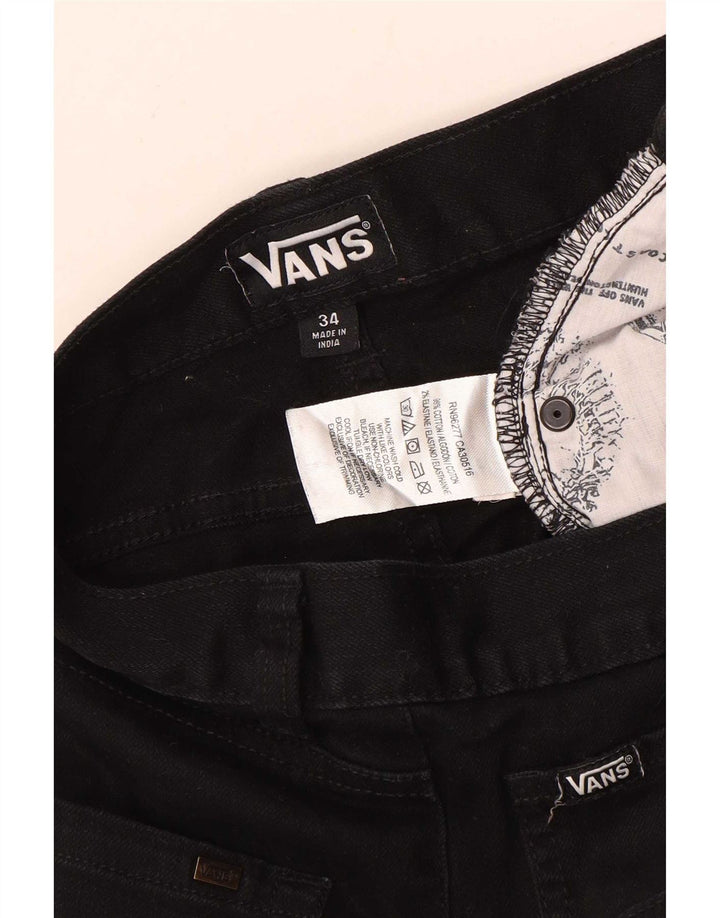 Vaqueros ajustados para hombre Vans W34 L32 Algodón negro