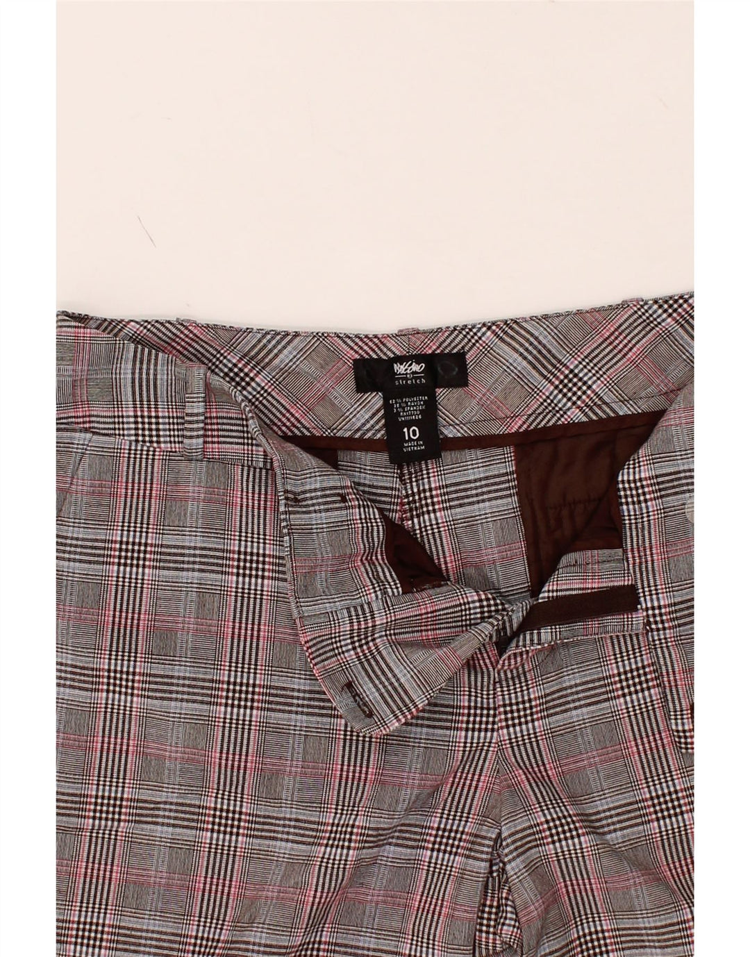 MOSSIMO Womens Chino Shorts Large W31 Grey Check Polyester Vintage Mossimo and Second-Hand Mossimo from Messina Hembry 
