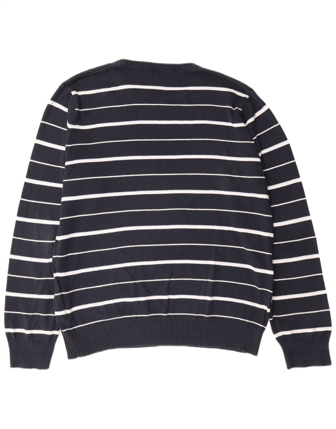 TIMBERLAND Jersey de cuello redondo para hombre XL Algodón a rayas azul marino